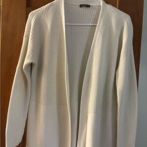 J. McLaughlin Cream Open-Front Cardigan size Small